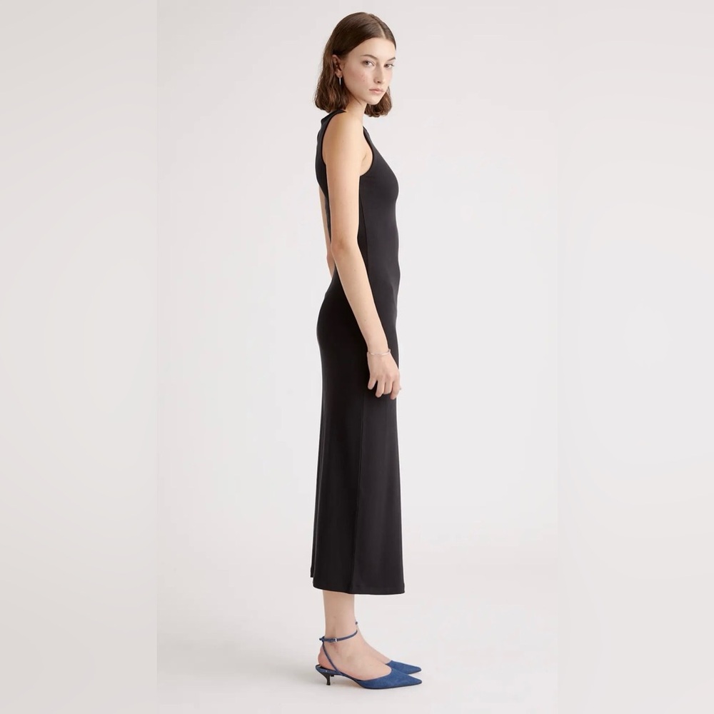 Quince Tencel Rib Knit Tank Midi Dress XS NWT - Picture 2 of 8